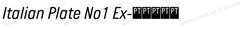 Italian Plate No1 Ex字体转换